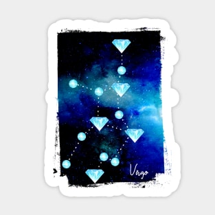 Virgo Constellation in Blue Topaz - Star Signs and Birth Stones Sticker